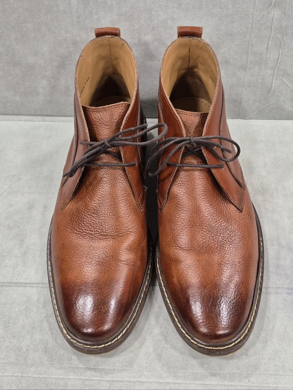 Cole Haan CAMBRIDGE dress Chukka boots men's 8.5M brown pebbled leather C24531